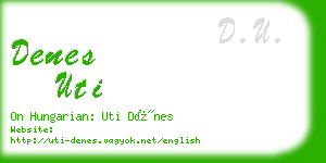 denes uti business card